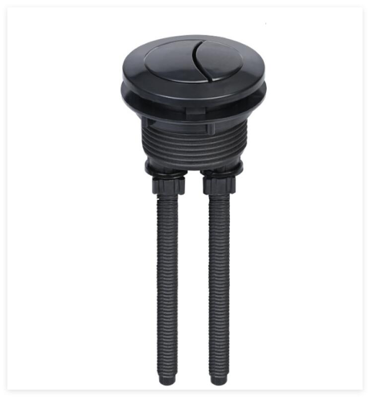 szt. czarnych przycisków spłukiwania toalety, 38 mm, okrągły podwójny przycisk spłukiwania do naprawy zbiornika na wodę w łazience