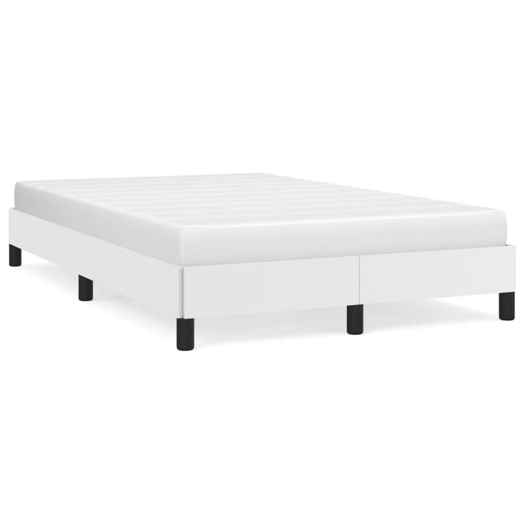 Cadre de lit sans matelas blanc 120 x 200 cm en similicuir - 2