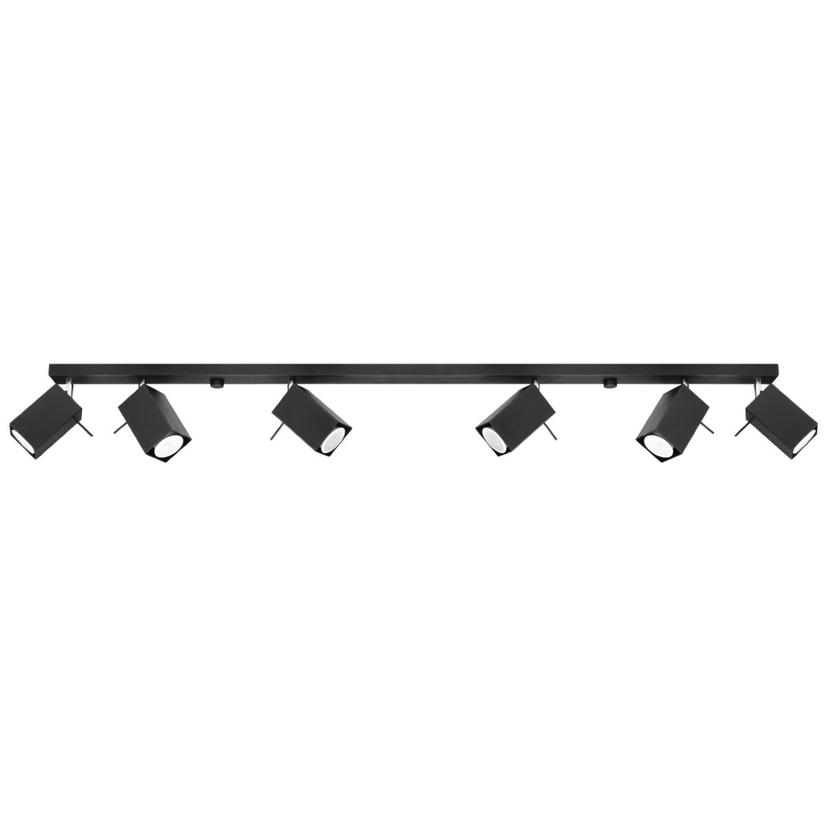 Reflektor sufitowy spot natynkowy Merida listwa czarny-chromowany 6xGU10x40W wym: 120 x 120 cm metal Sollux Lighting