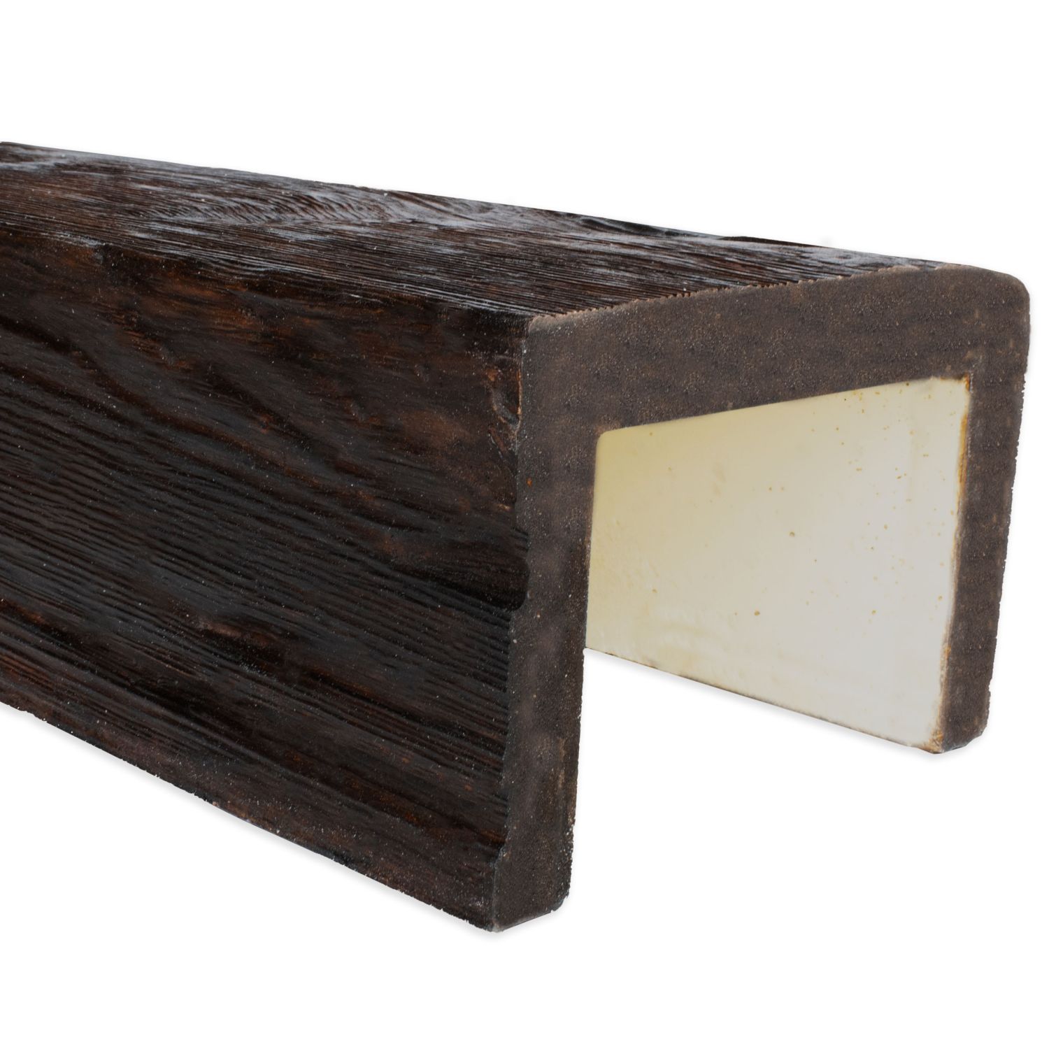PROVISTON Poutres en PU 190 x 130 x 2000 mm Polyuréthane Chêne foncé Aspect bois Poutres de plafond Imitation bois réaliste - 2