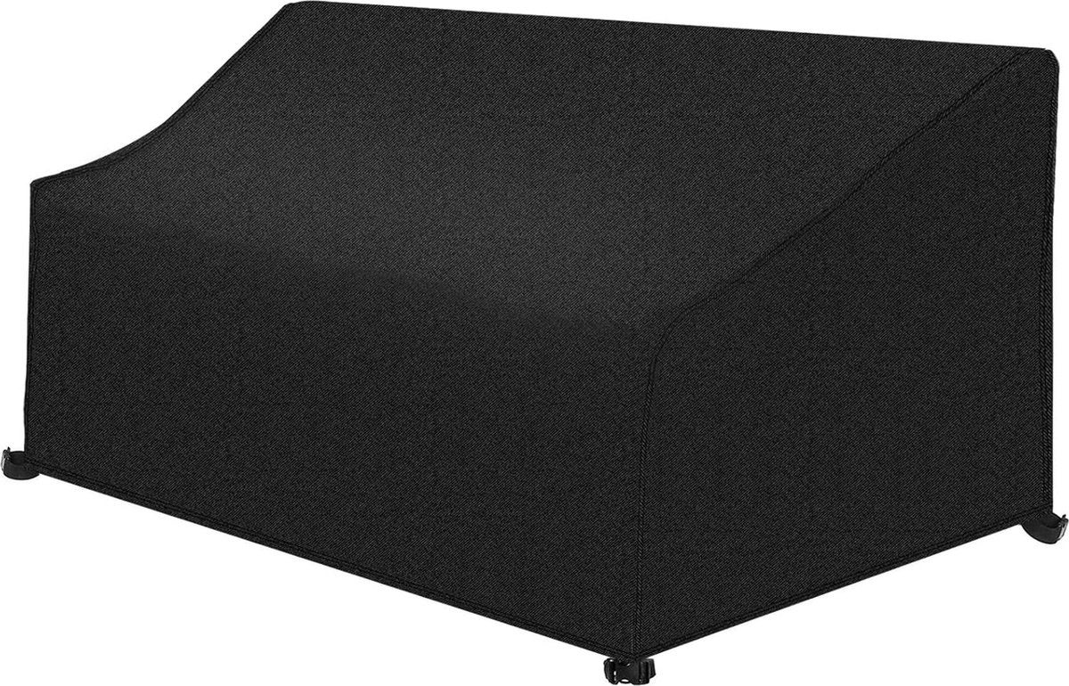 Pokrowiec na ławkę ogrodową - Pokrowiec na meble ogrodowe - Wodoodporny - Tkanina Oxford 210D - Czarny - 224 x 83 x 84 cm