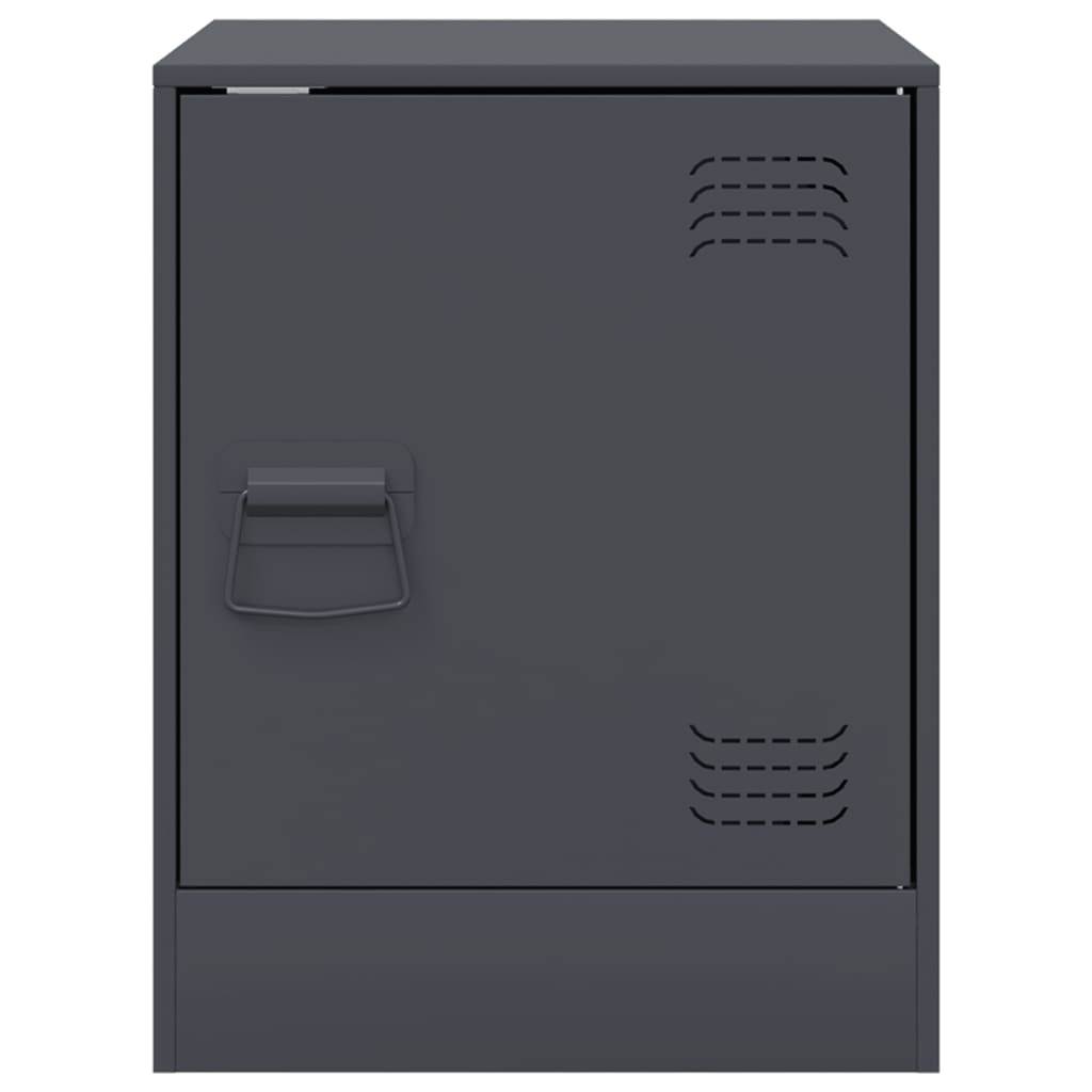 Comodino Antracite 34,5x39x44 cm in Acciaio vidaXL - 6