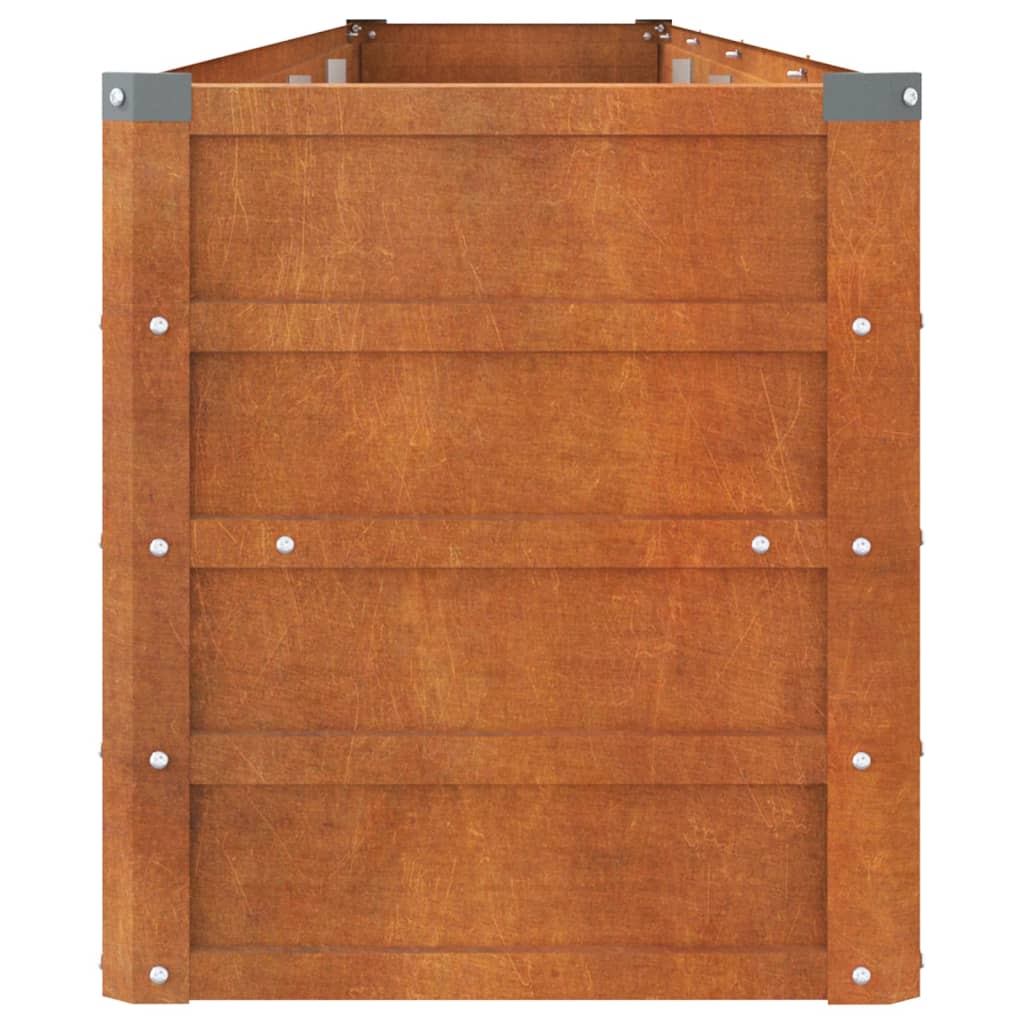 Maison Exclusive - Letto Rialzato da Giardino Ruggine 320x40x45 cm Acciaio Corten - 5
