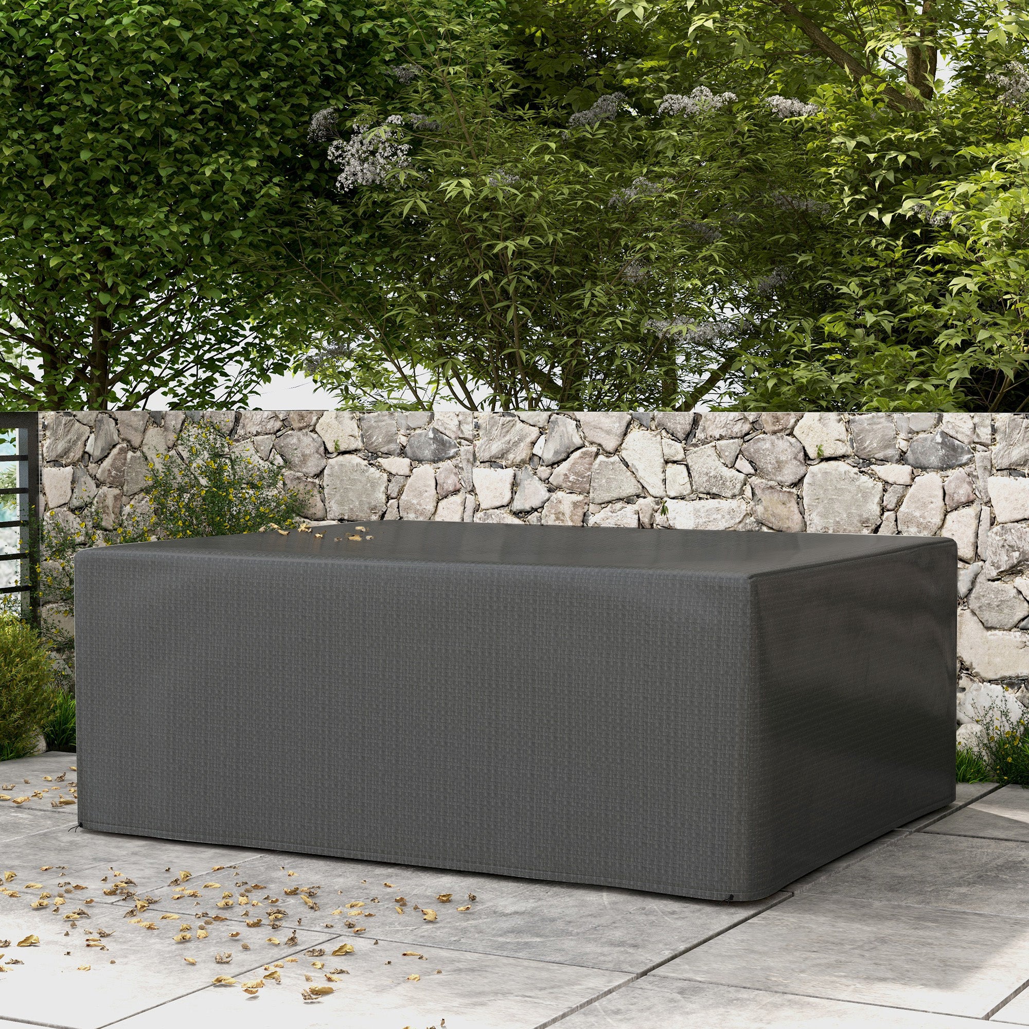 Housse salon de jardin extérieure - Outsunny - anti-UV - en polyéthylène de haute résistance - 235 x 190 x 90 cm - gris - 7