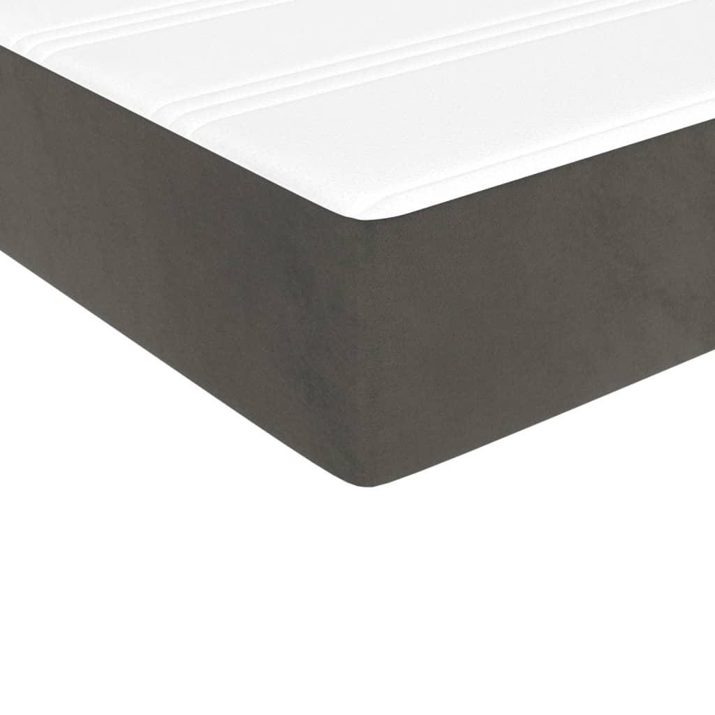 Maison Exclusive - Colchón de muelles ensacados terciopelo gris oscuro 80x200x20cm - 5