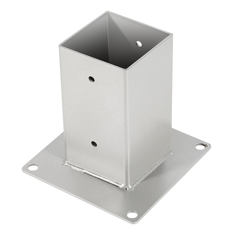 Kwadratowa stopa słupa ogrodowego, 8x drewniane słupy kwadratowe, wspornik słupa do ogrodzenia, wiaty i pergoli - 80 x 80 mm