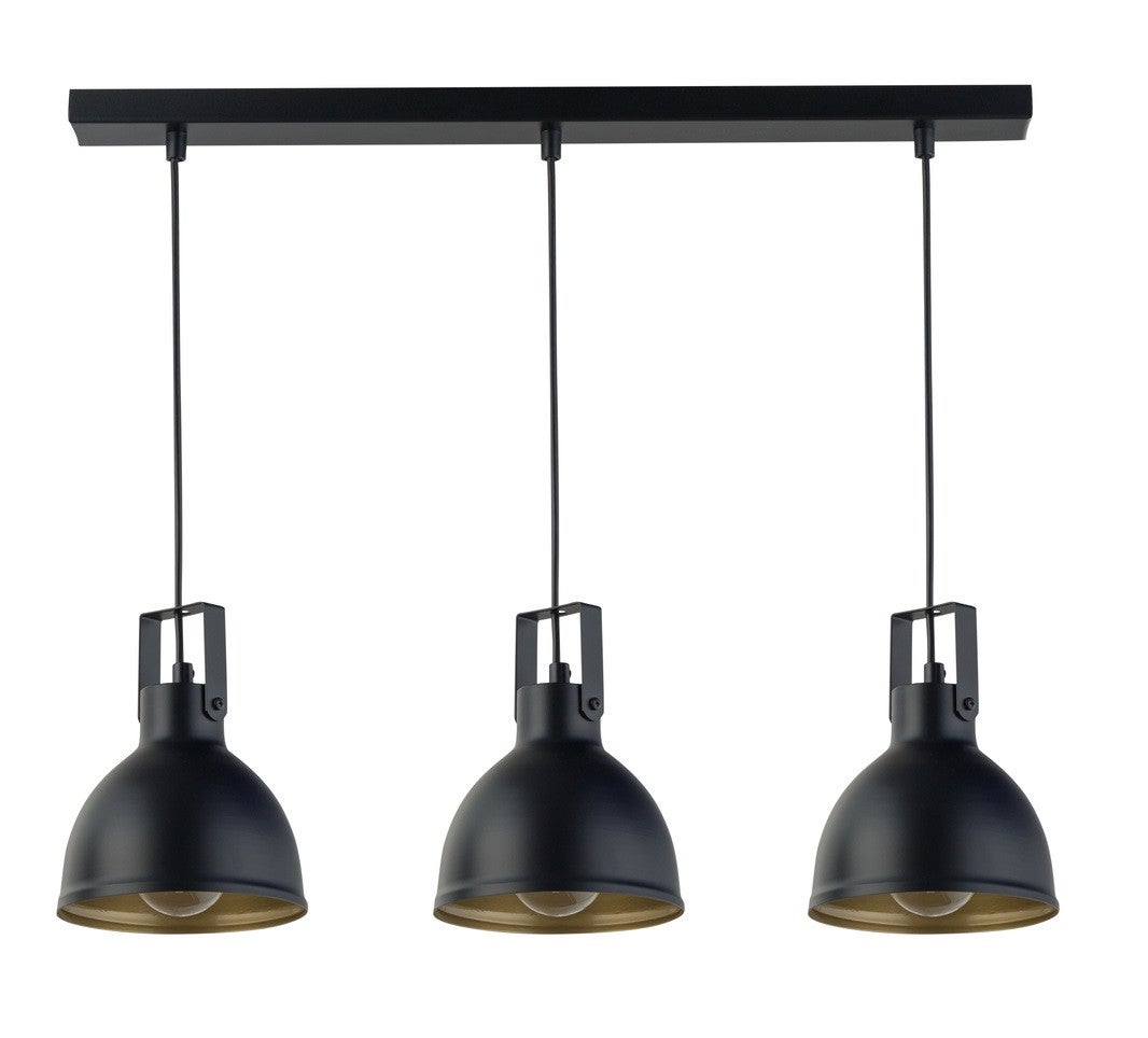 Lampa wisząca Mars czarno-złota 3xE27x15W dekoracyjna wym: 65 x 60 x 15 cm metal SIGMA