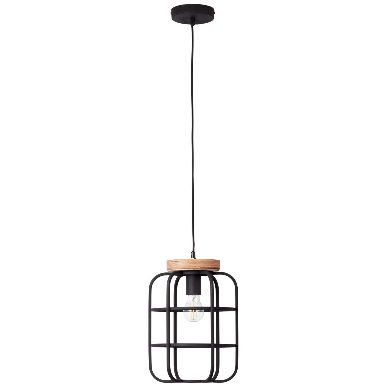 Brilliant Lampa wisząca Daintree 34cm biały/naturalny metal/drewno 1x A60, E27, 60 W, pasuje do zwykłej żarówki (brak w zestawie) - 2