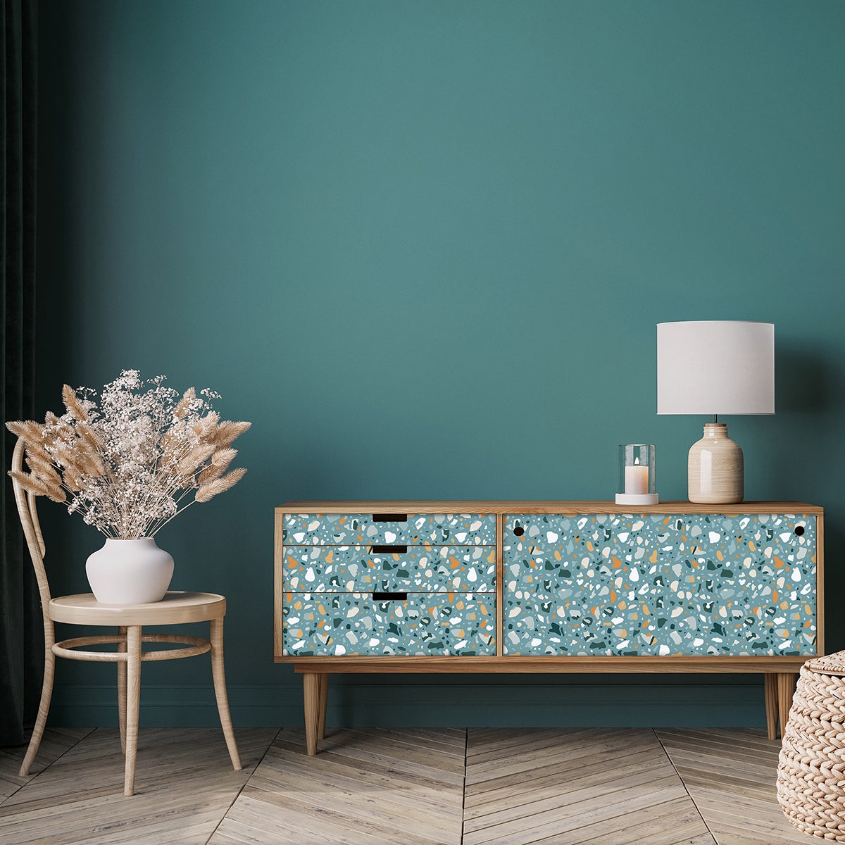 INDIGOS UG Pellicola Adesiva Per Mobili PVC - Verde Bosco - 63x500 Cm - Lucida - Impermeabile - Made In Germany - 4