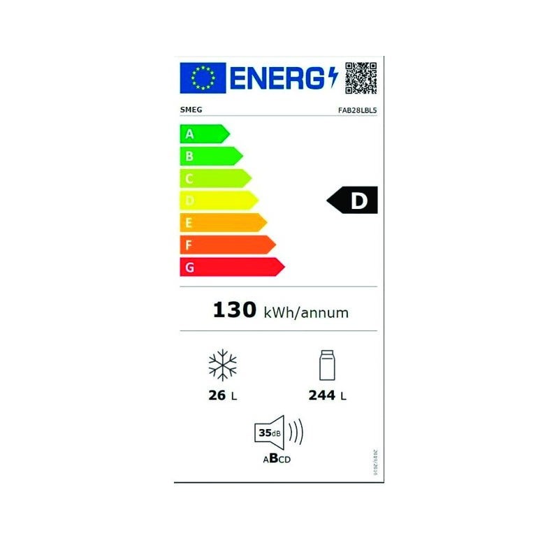 Smeg FAB28LBL5 Frigorifero Monoporta Libera installazione 270 L Classe D Nero - 8