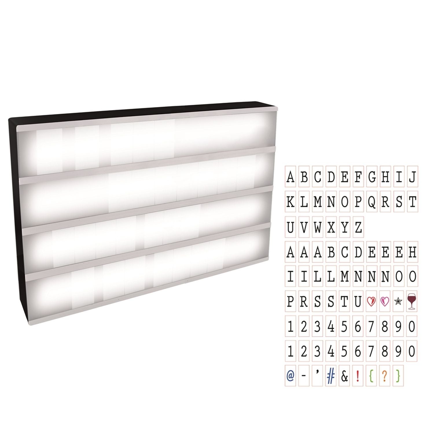 Boîte lumineuse à message A3 - 85 lettres - Blanc | Leroy Merlin