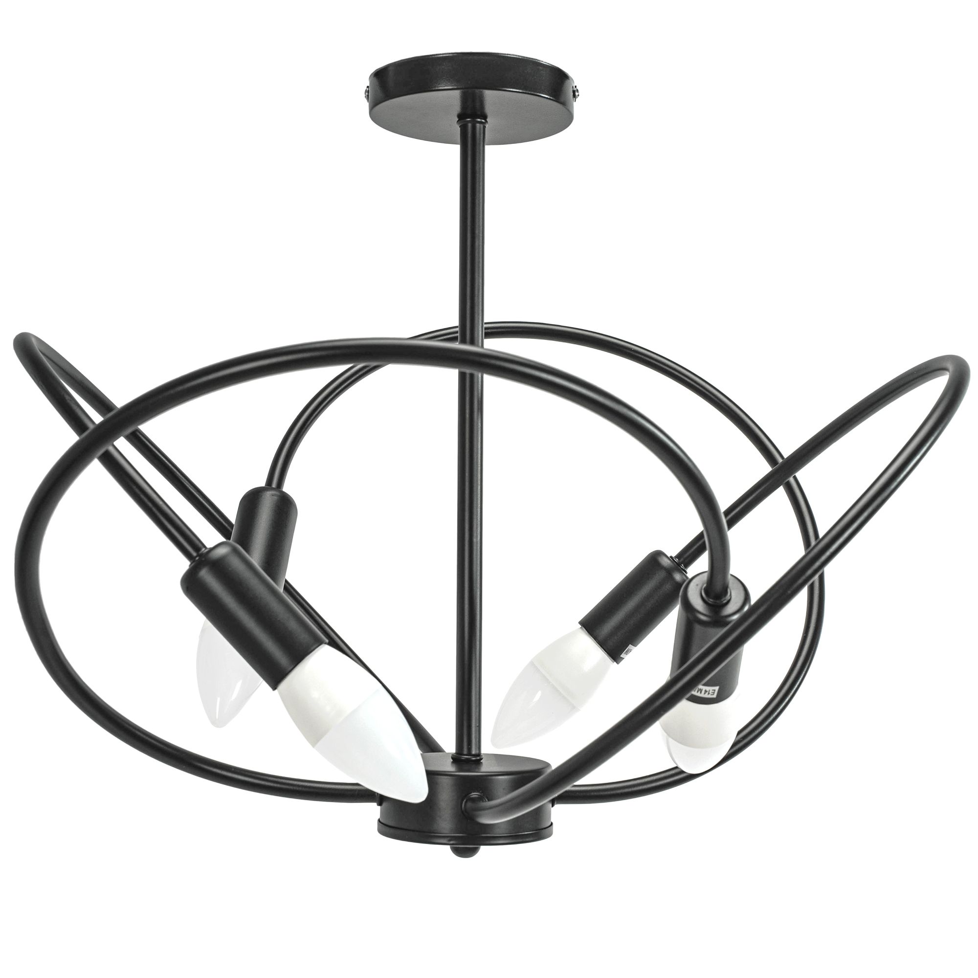Lampa Sufitowa Wisząca Toolight App1093-4C Czarny