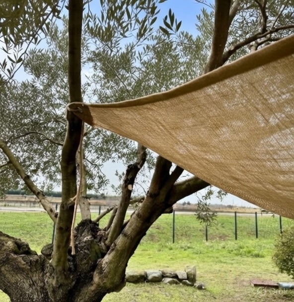 Toile d'ombrage en jute 280g/m² 3mX4m - 3