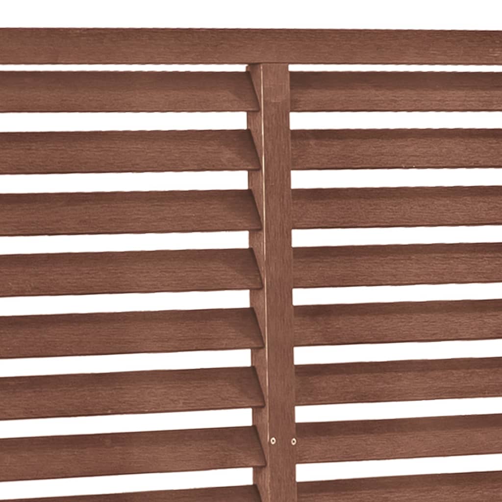 Clôture à persiennes WPC 180x180 cm Marron CFW51099 - 4