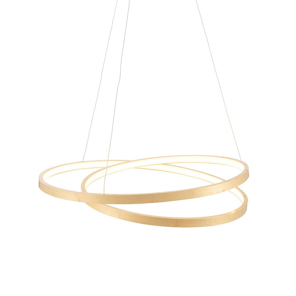 Lampa sufitowa dwa ringi LED SCRIBBLE 31.5W ciepła 1400lm metal złota wym:170x55x55cm IP20 Endon