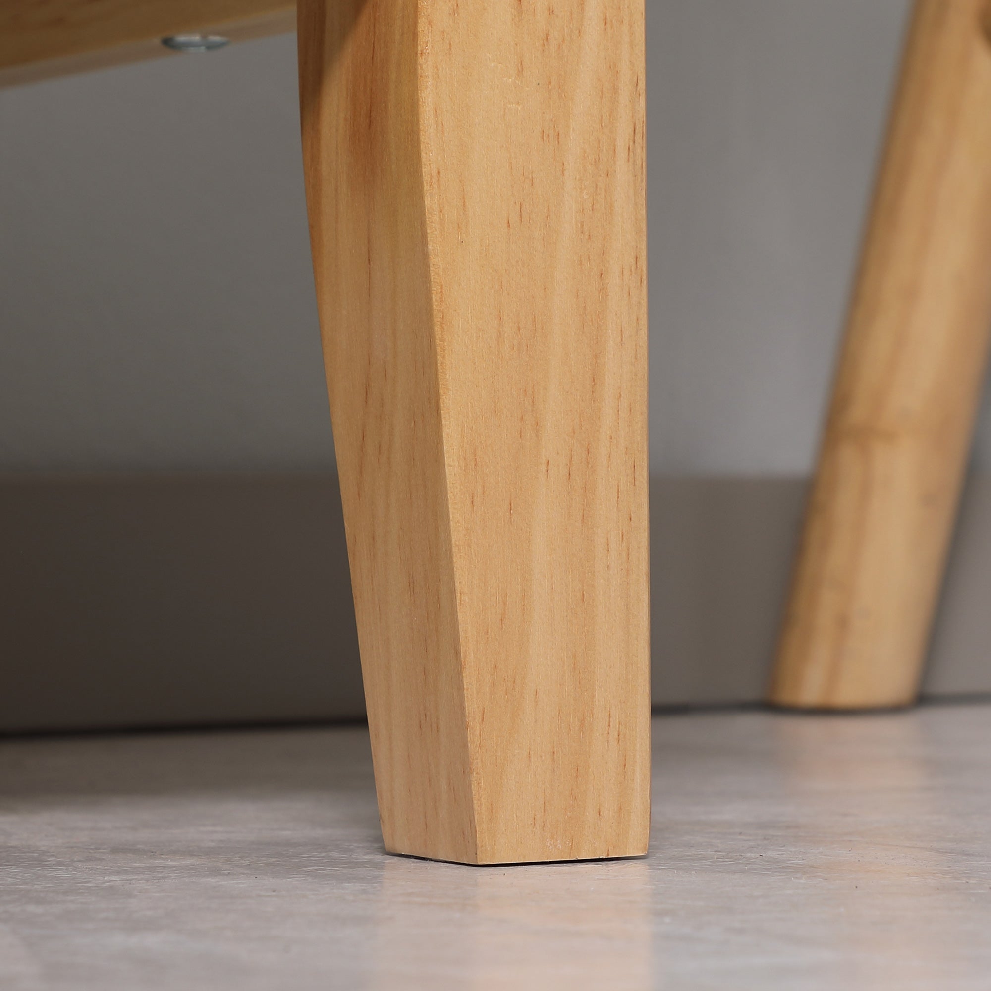 Aparador de Cocina HOMCOM Melamina de Madera, Madera de Pino Madera Natural y Blanco 90x37x75 cm 835-654 - 5