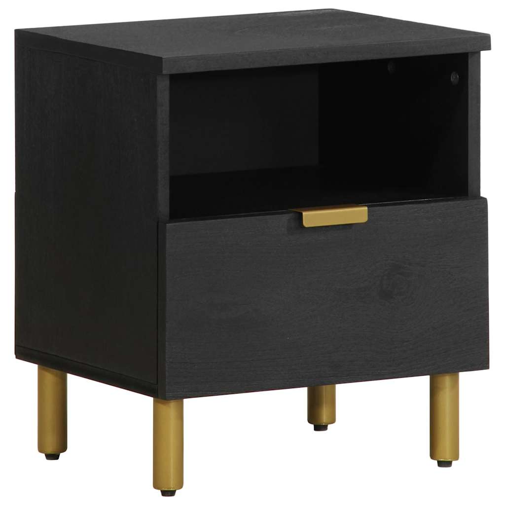Table De Chevet / Table D'appoint Mobile - Noire, Plastique, Design Compact Et Polyvalent - Idéale Petit Espace