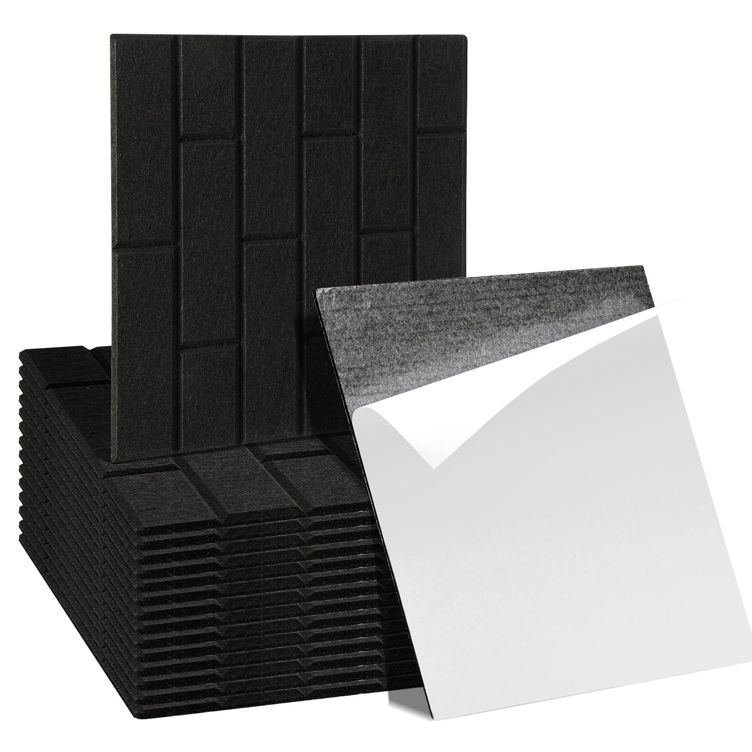 18-panneaux-acoustiques-carr-s-en-polyester-noir-qui-absorbent-le-son