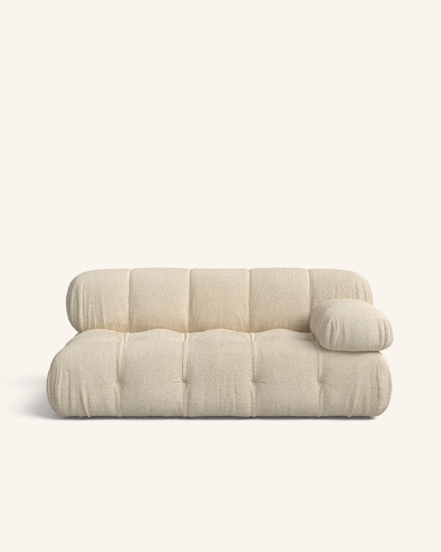 Bozco sofá beige bouclé con chaise longue derecho 165 x 99 cm hannun