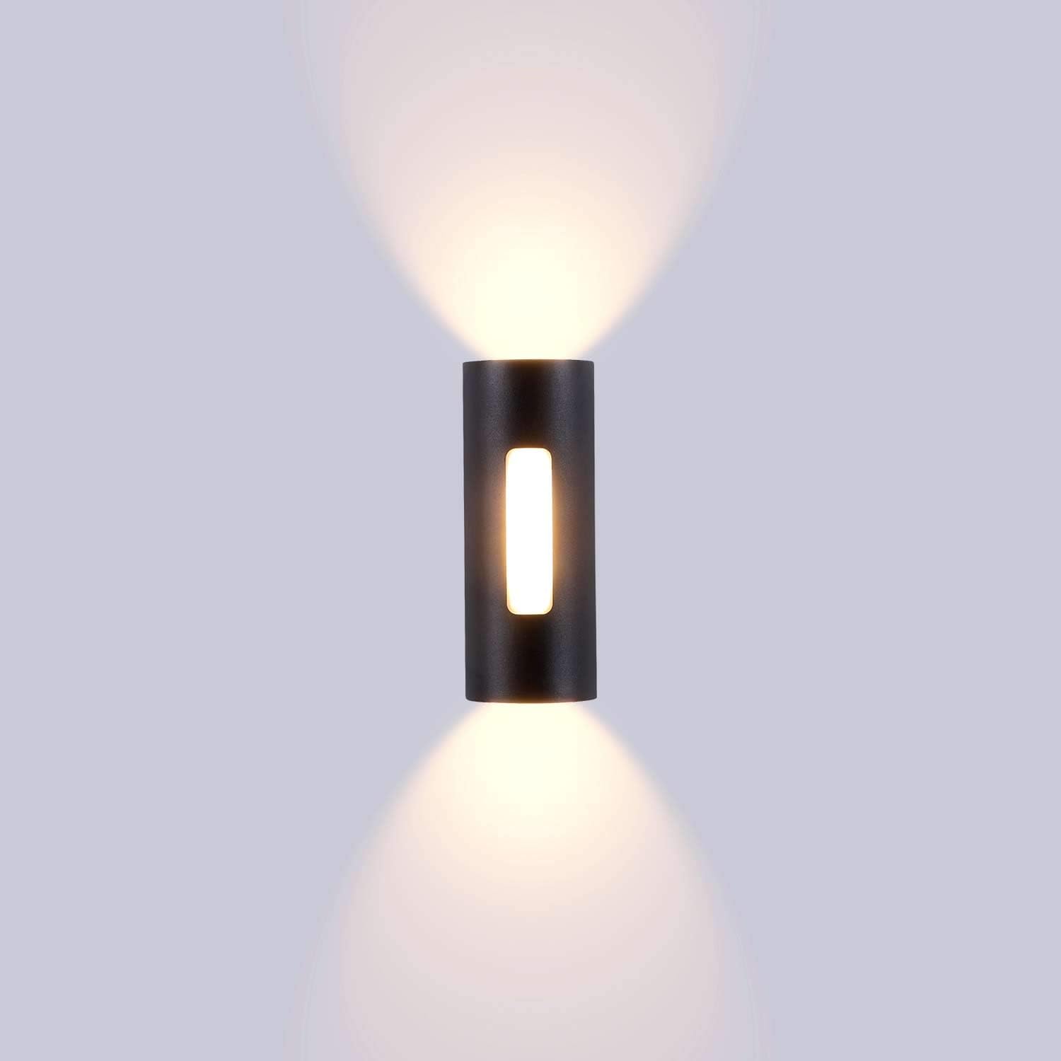 10W zewnętrzna lampa ścienna LED, wodoodporna IP65, nowoczesne metalowe oświetlenie zewnętrzne/wewnętrzne do dziedzińca, ogrodu, patio, w pobliżu M