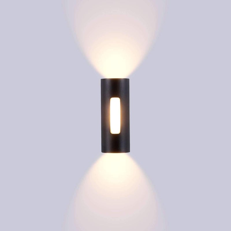 10W zewnętrzna lampa ścienna LED, wodoodporna IP65, nowoczesne metalowe oświetlenie zewnętrzne/wewnętrzne do dziedzińca, ogrodu, patio, w pobliżu M