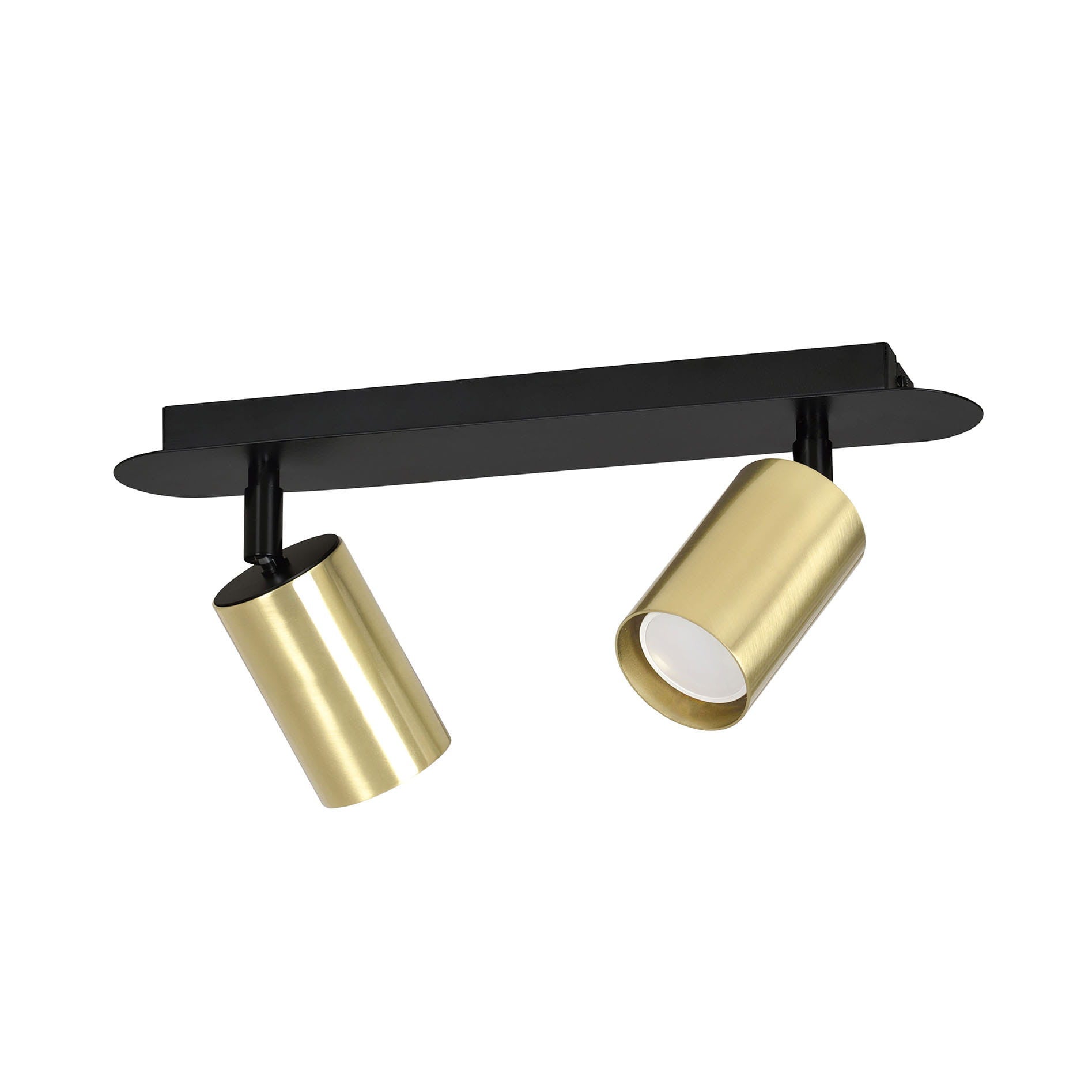 Reflektor sufitowy spot natynkowy Zen listwa złoto-czarny 2xGU10x30W metal Emibig