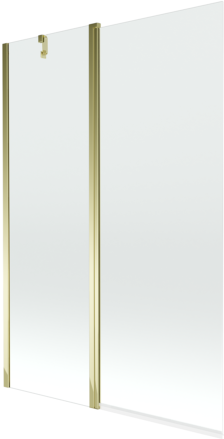 Mexen Flip parawan nawannowy 2-skrzydłowy 120 x 150 cm, transparent, złoty - 894-120-101-50-00