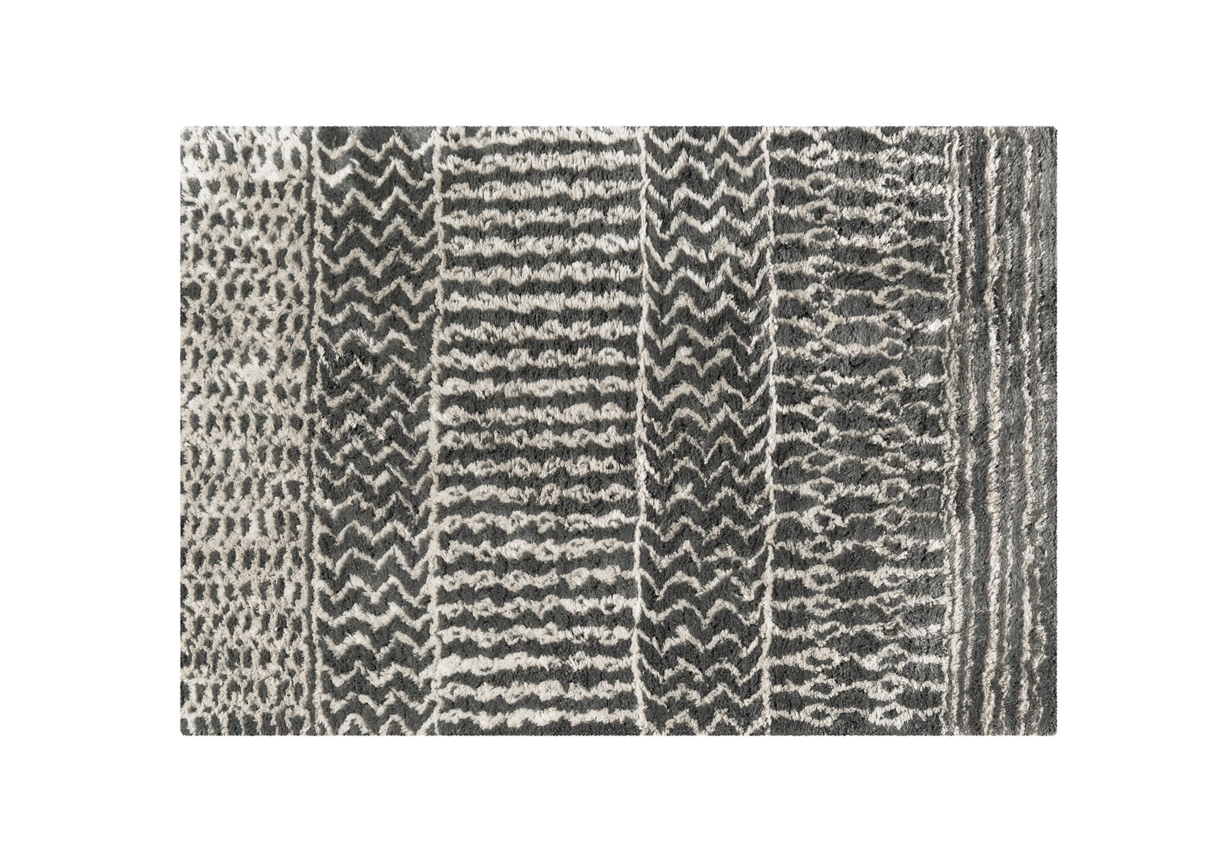 Dywan berberyjski Sahara 120X170 cm – Szaro-biały, ręcznie robiony