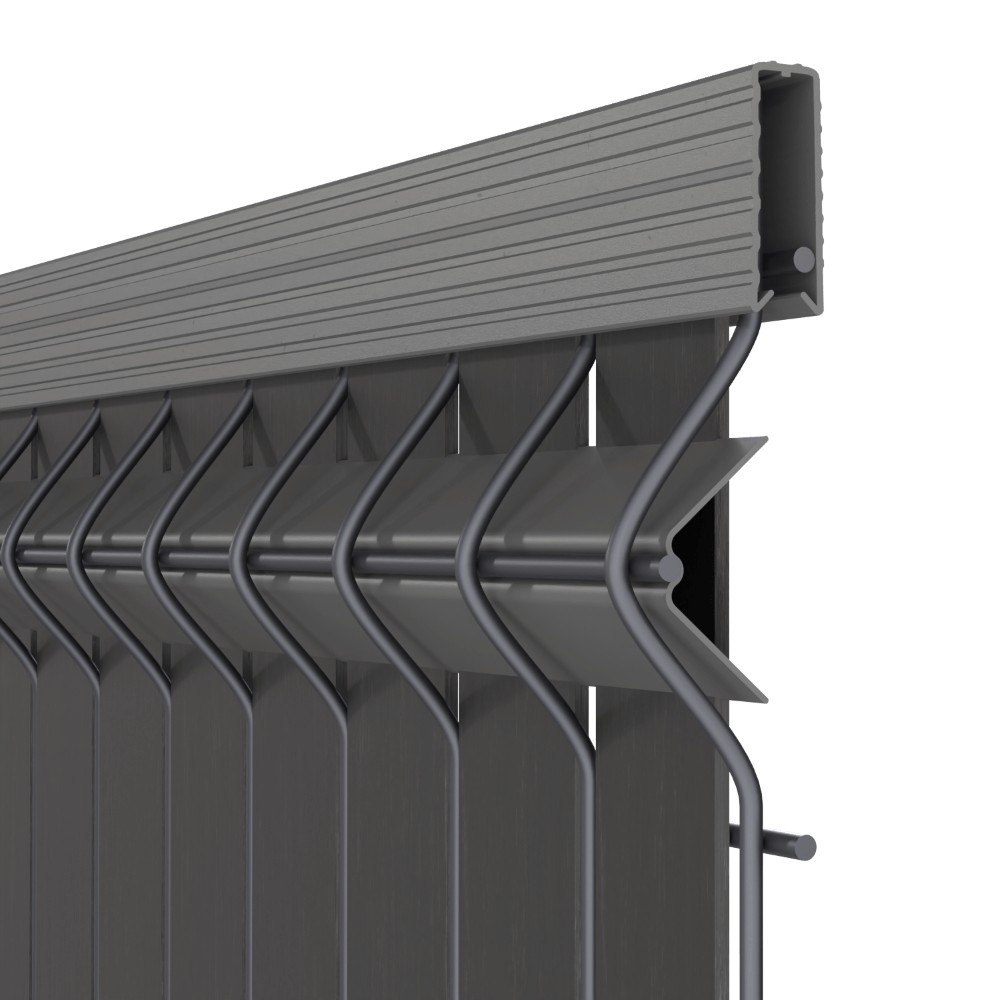 Kit Oscurante Composito - L2,5 x H1,93m - Grigio Antracite - Alta Resistenza - Oscurante per Rete Rigida - 4