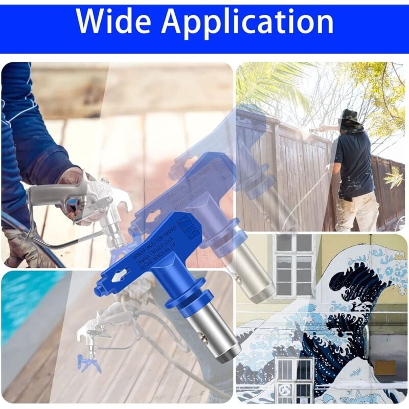 Paquet de 6 buses sans air réversibles,pistolets à peinture haute pression, pièces ,la pulvérisation de clôture (211, 315, 417, 517, 515, 523) - 4