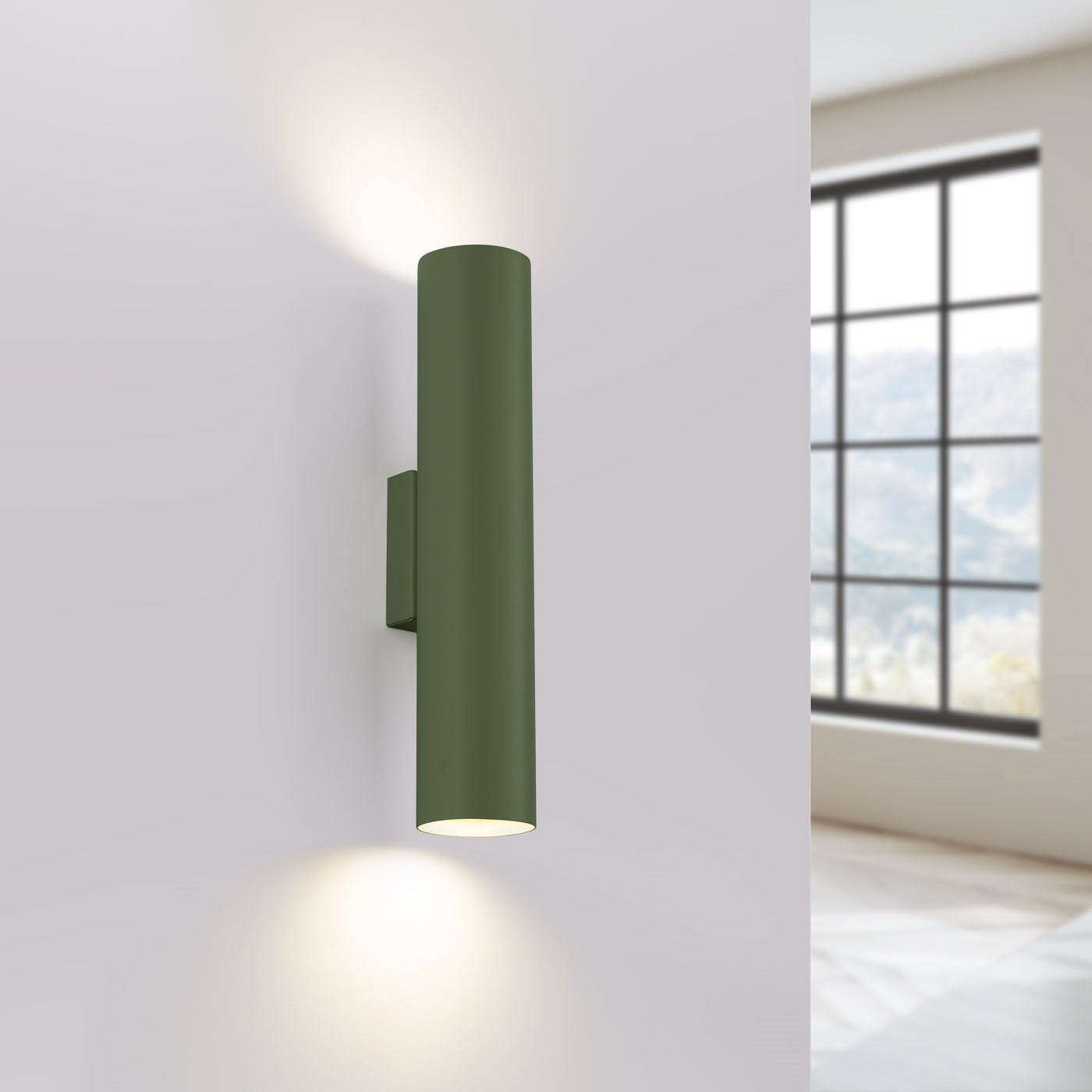 Kinkiet TORIS 2 zielony oliwkowy LED 3000K - 6x8x30cm Sollux