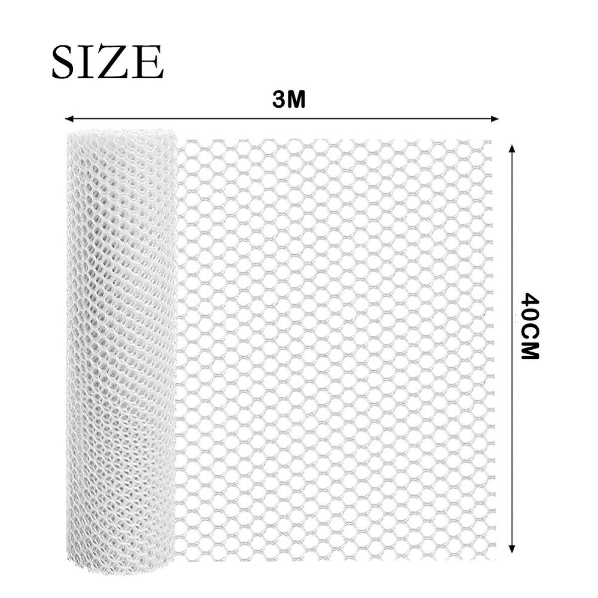 Clôture en grillage plastique blanc, 3 m x 40 cm, Filet Polyvalent pour Protection des Arbres, Barrière pour Chats, Chiens, Lapins et Plantes - 2