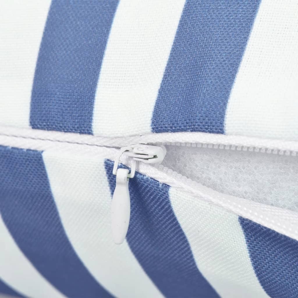 Maison Exclusive - Cuscini da Esterno 2 pz Stampa a Righe 45x45 cm Blu - 3