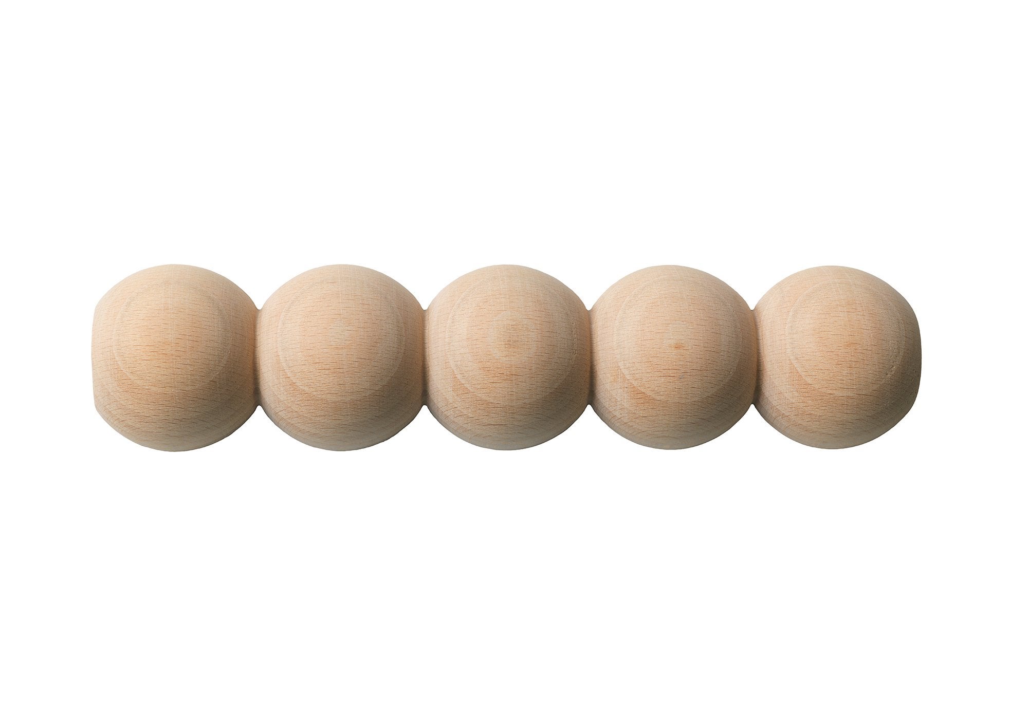 Juego de 5 Molduras Decorativas Perla Cruda - 100 x 5 cm - Madera Maciza de Haya - Estilo Parisino - Para Pintar - 3