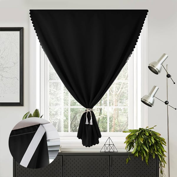 Rideaux auto-adhésifs sans perforation, 132 cm x 243 cm, rideaux occultants pour chambre à coucher, rideaux isolants thermiques et anti-UV