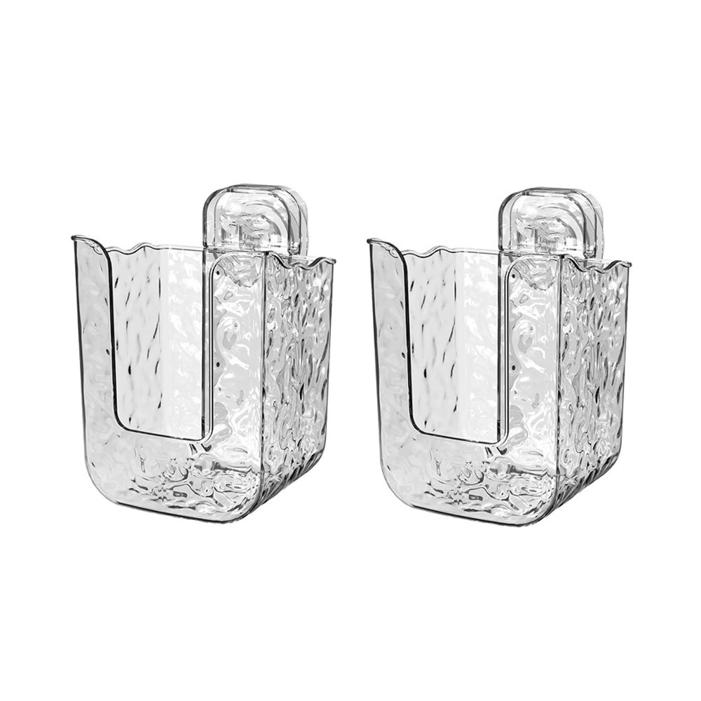 Pojemnik na chusteczki nawilżane z przyssawką (2 sztuki), uchwyt na ręczniki papierowe montowany na ścianie bez wiercenia, antypoślizgowy, do łazienk