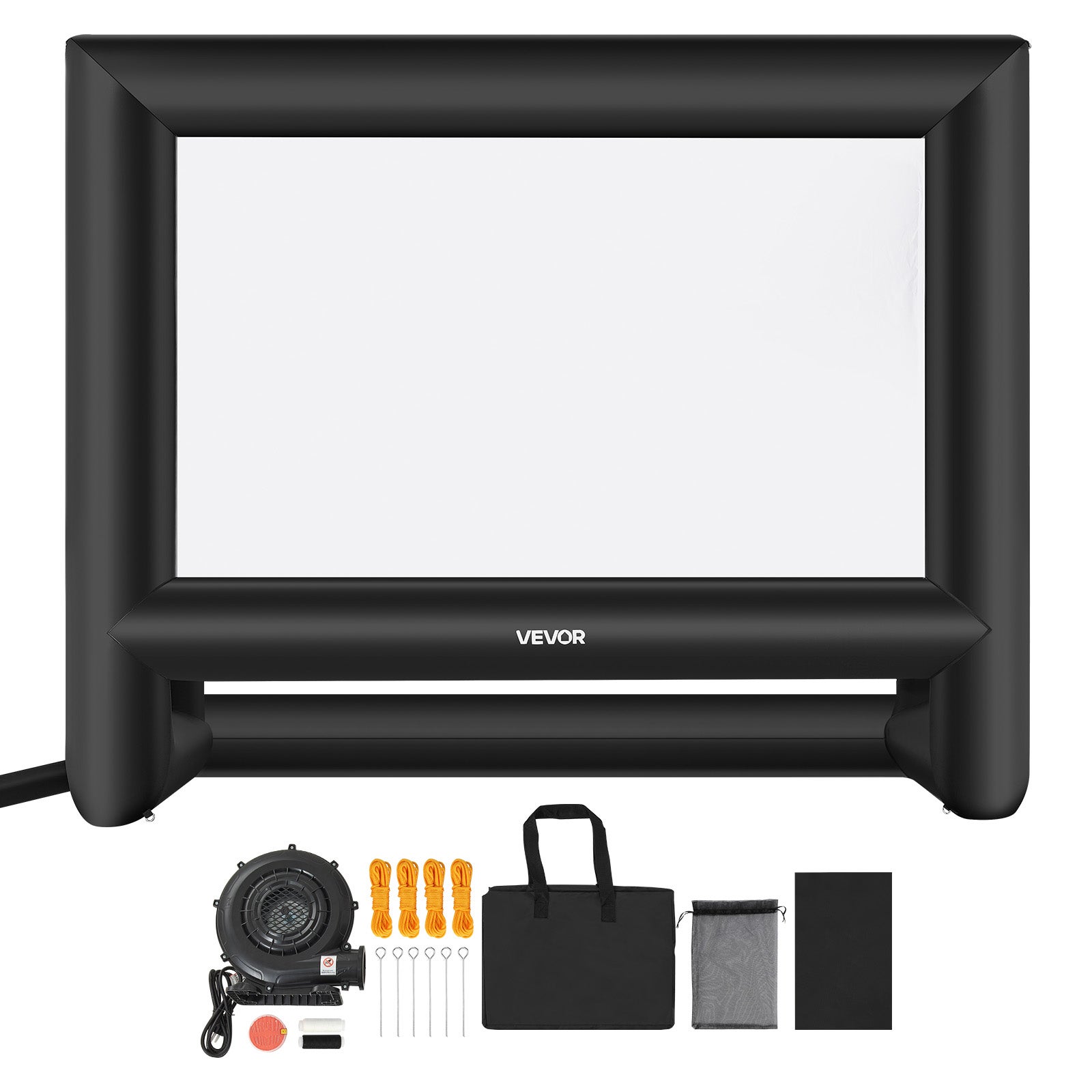 Écran Projection Gonflable Diagonale de VEVOR 549 cm,Format 16:9,600D,Lavable,avec Sac de Rangement Portable,Installation Facile,pour Extérieur - 9