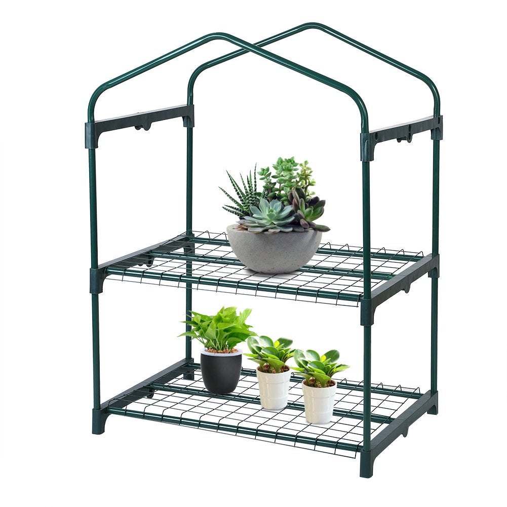 SUMTree Sgabello vintage per piante in ferro, scalette per fiori, scaffali da giardino, decorazione per balconi, cortili, giardini (2 pezzi, nero, quadrato