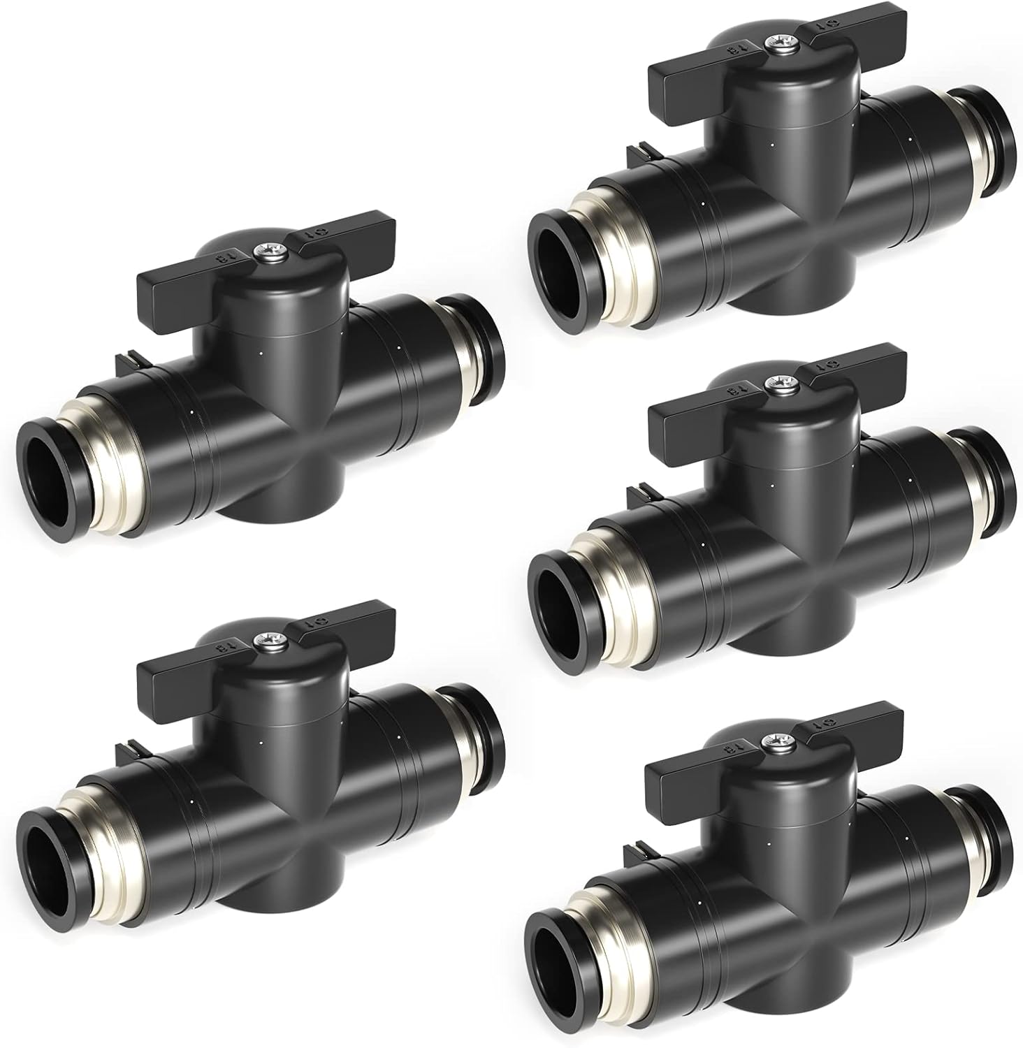 5 sztuk pneumatycznego zaworu kulowego 10 mm OD, złączki zaworu sterującego push to connect (złączki BUC10)