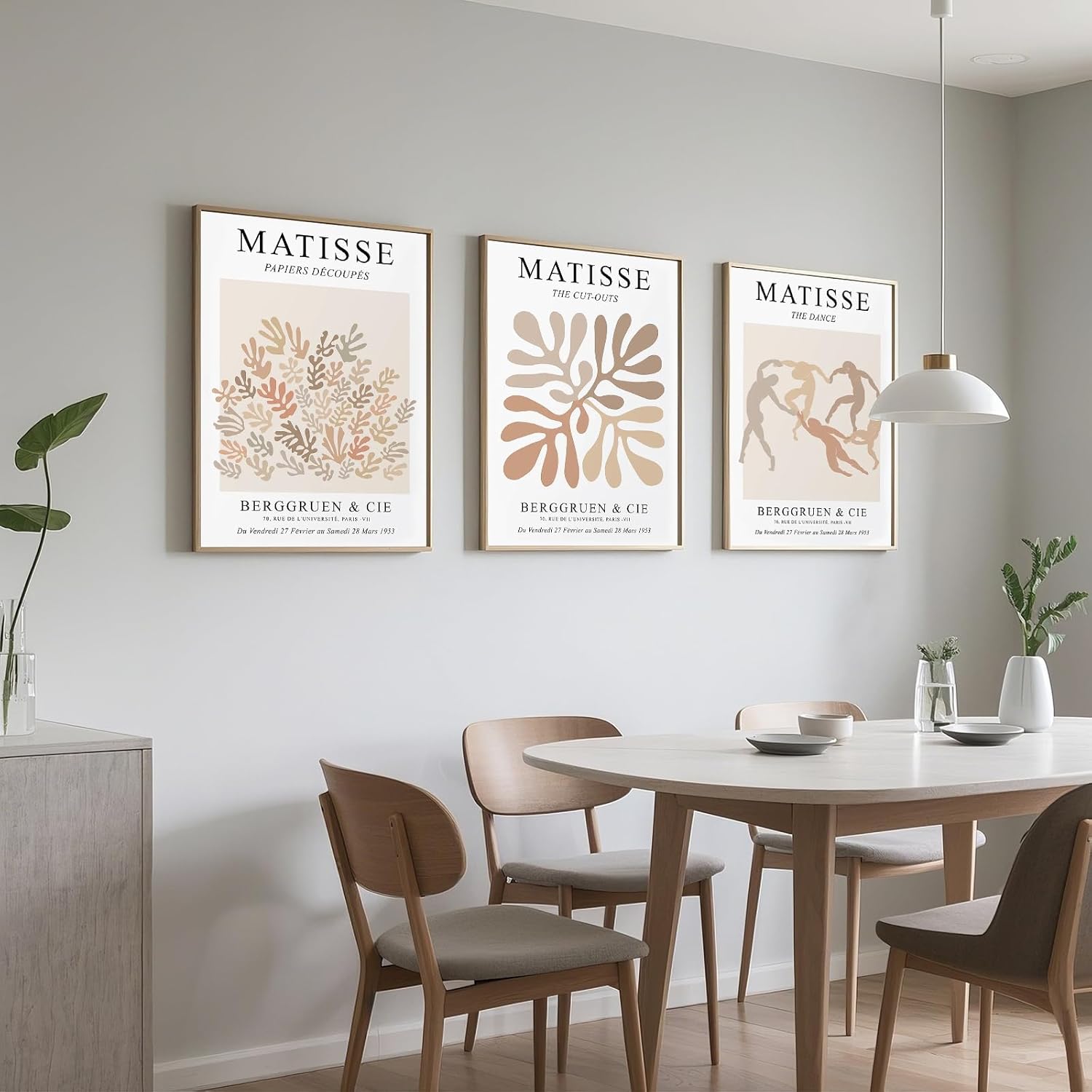 Lot de 3 Tableaux Décoration Murale Salon et Chambre – Affiches Matisse,Toile Décoration Murale Bohème 40x50 cm - 4