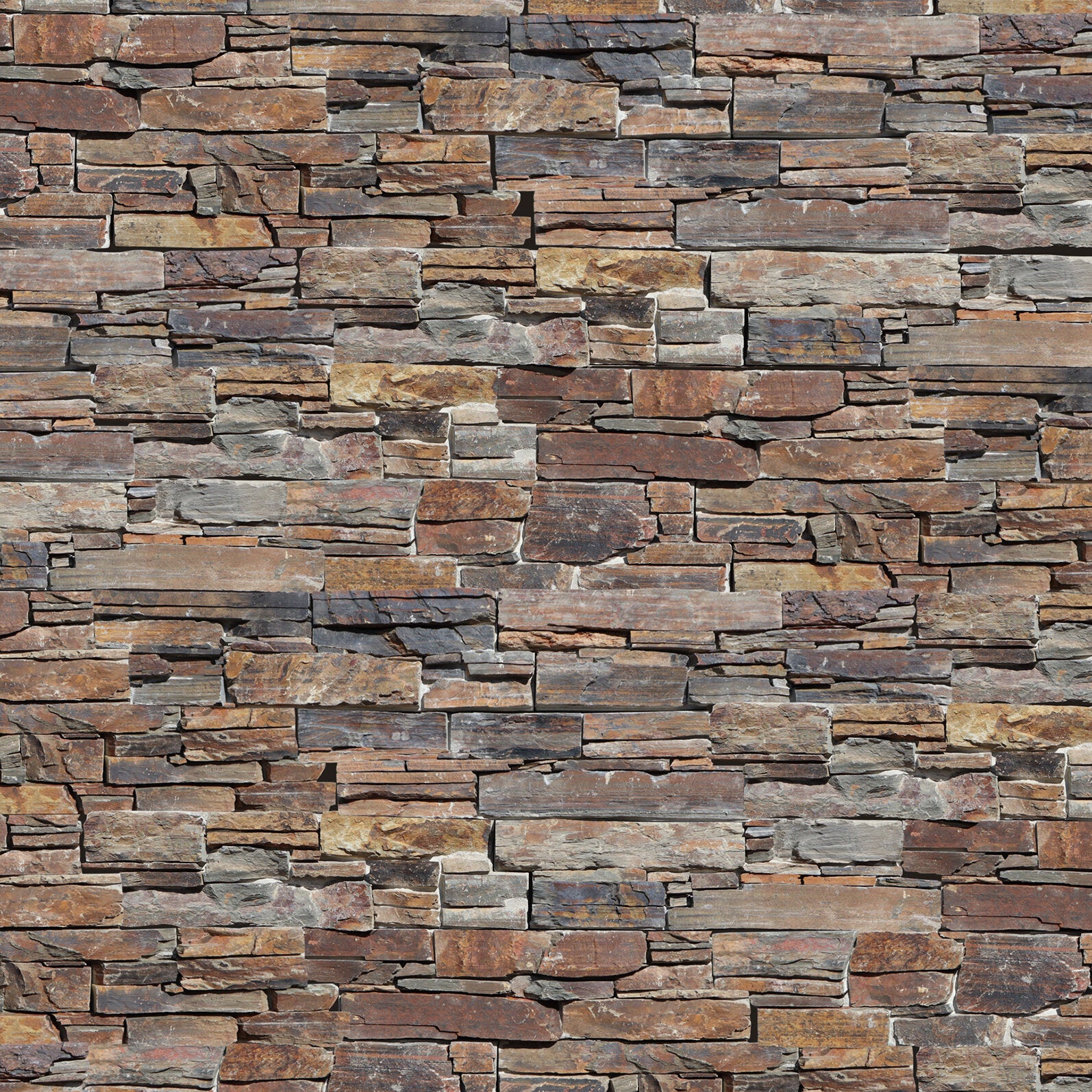 Parement mural - EASYPANEL - Multicolor - Naturelle - 15x55-60x3,5-4,5cm en Z - 5