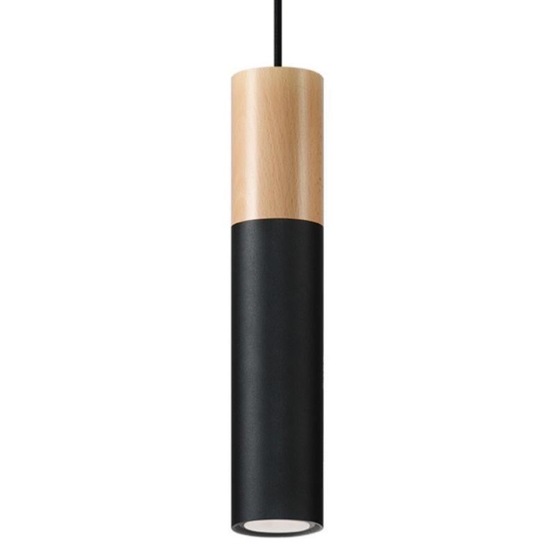 Suspension Luminaire Biseautée GU10 - 30cm Noir IP20 - Design Moderne En Aluminium - Câble 105cm Réglable - Pour Intérieur Salon/salle à Manger - 11
