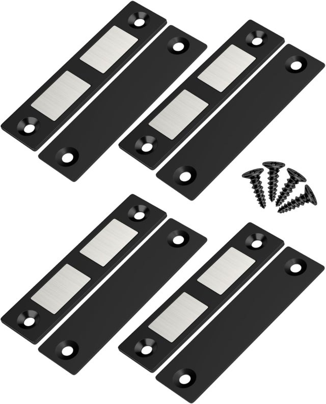 Zestaw 4 ultracienkich magnetycznych zatrzasków do drzwi szafek, mocne magnetyczne zatrzaski do drzwi szafek, szuflad, magnesy do drzwi przesuwnych d