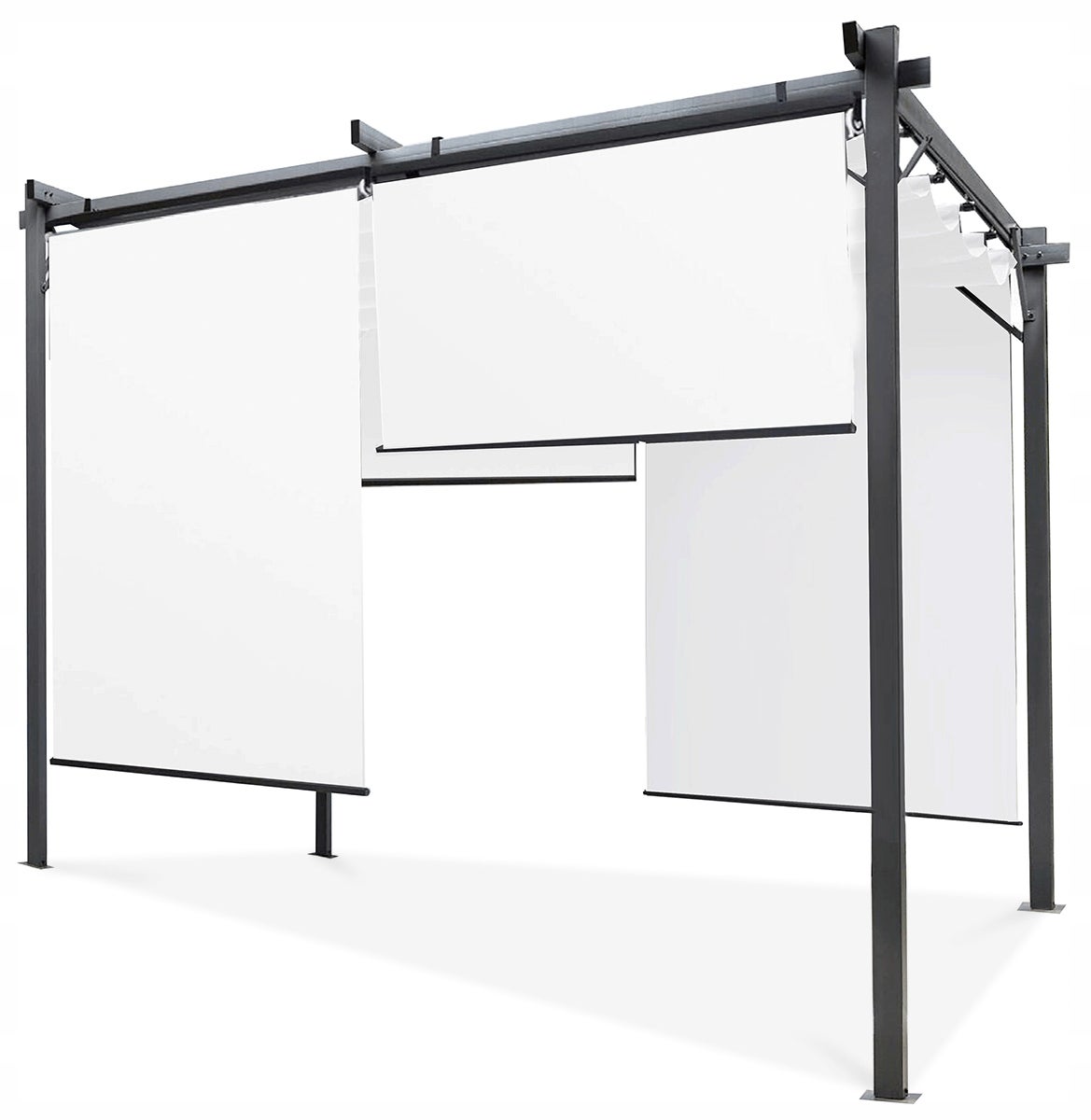 Pergola Ogrodowa Tarasowa Altana na Ogród SPRINT PLUS 3x3 Szara z ROLETAMI 1 szt