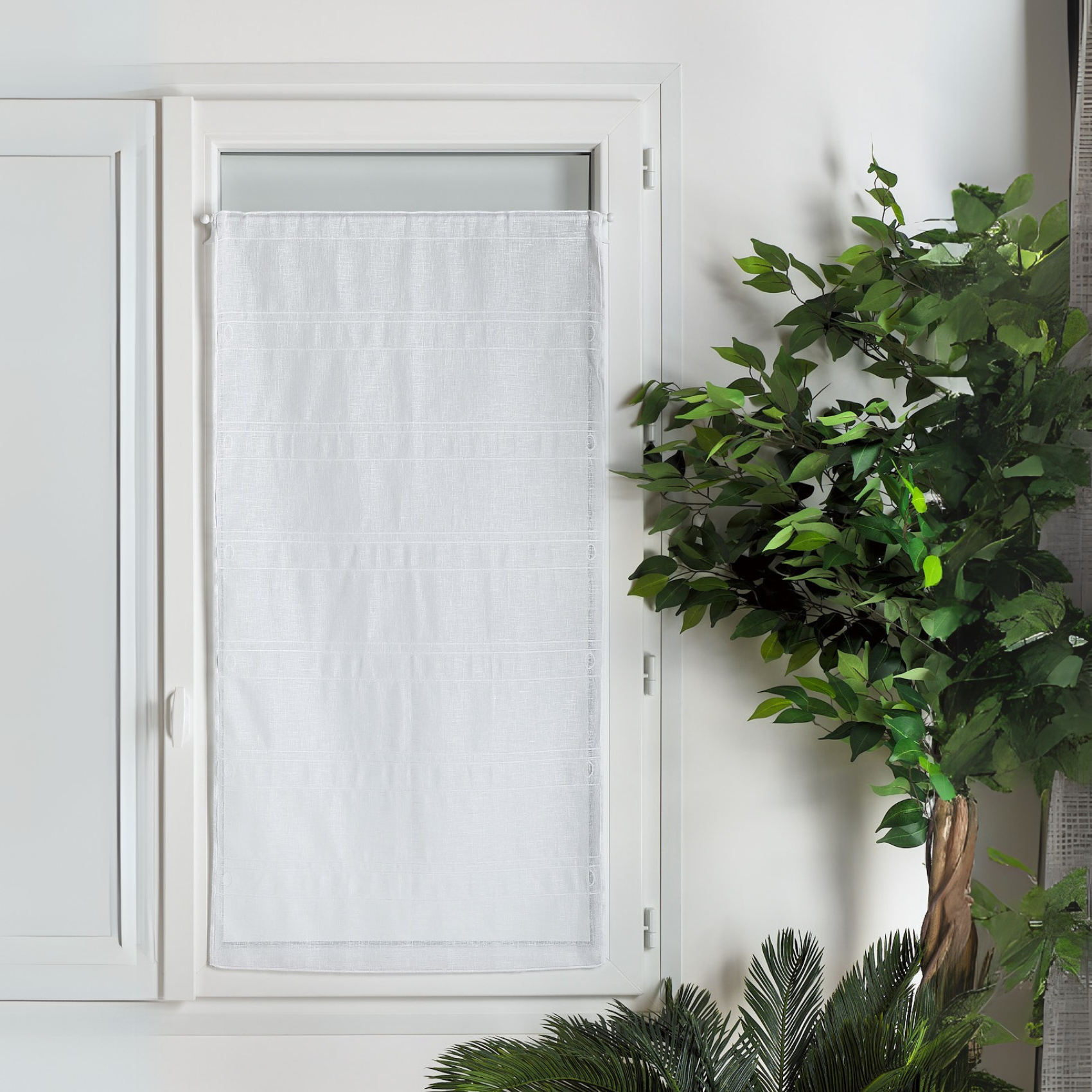 Modulable brodé uni polylin - Blanc - 70x120 cm - Lin/Poly-Lin ...