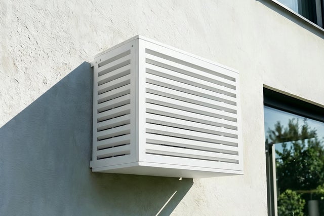 Cache clim aluminium blanc Aneto avec face inférieure - taille S