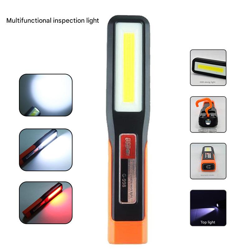 Lampe Frontale COB LED Rechargeable – 3 Modes – Bandeau Lumineux – Noire – Neuve