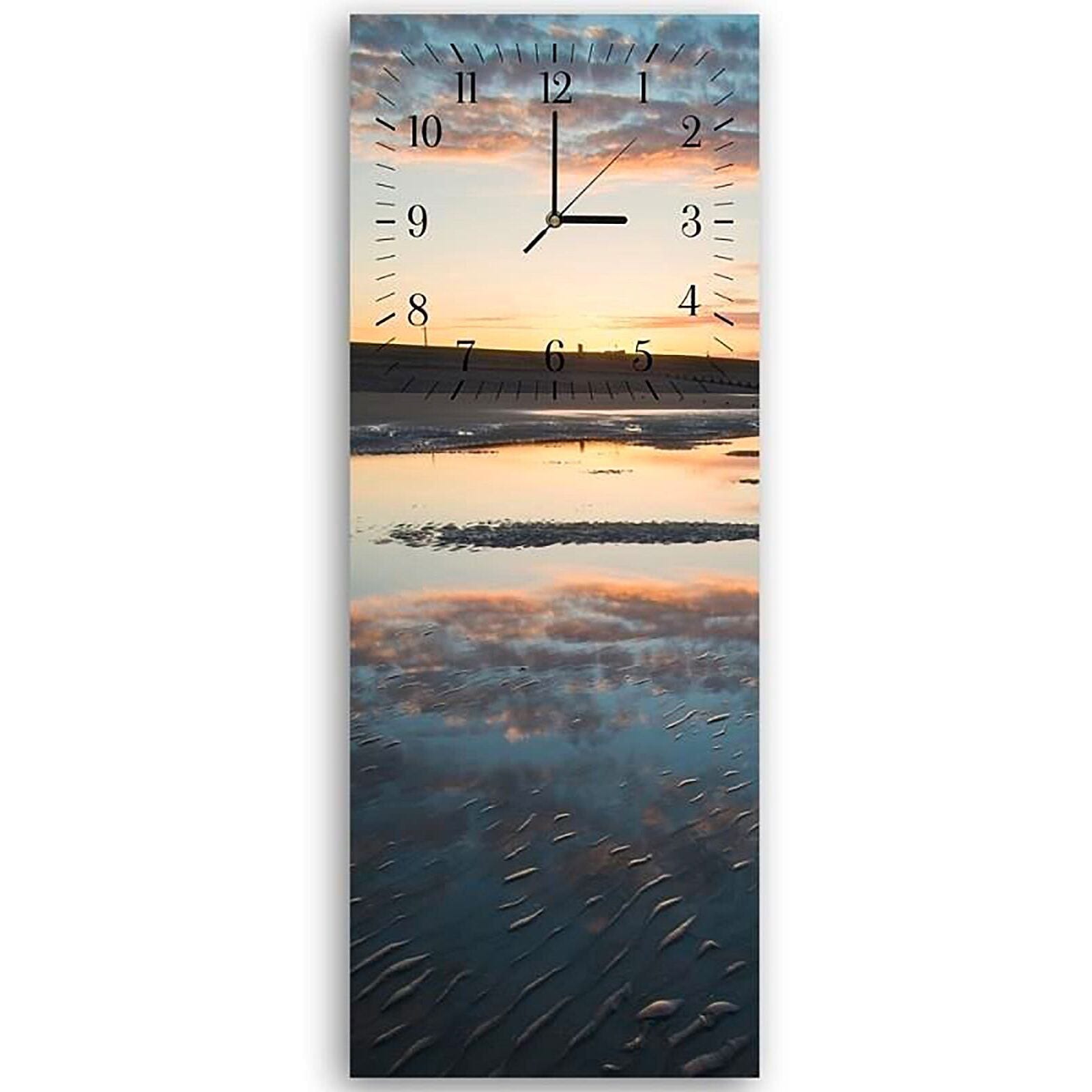 Horloge Murale Panoramique Paysage C tier Au Cr puscule 25 X 65 Cm Horloge murale panoramique paysage c tier au cr puscule 25 x 65 cm