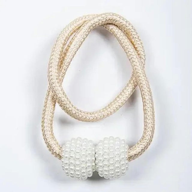 Set 2 Calamite Decorative Per Tende - Fermatenda Magnetico Bianco Perla Made In Italy - Foto 10