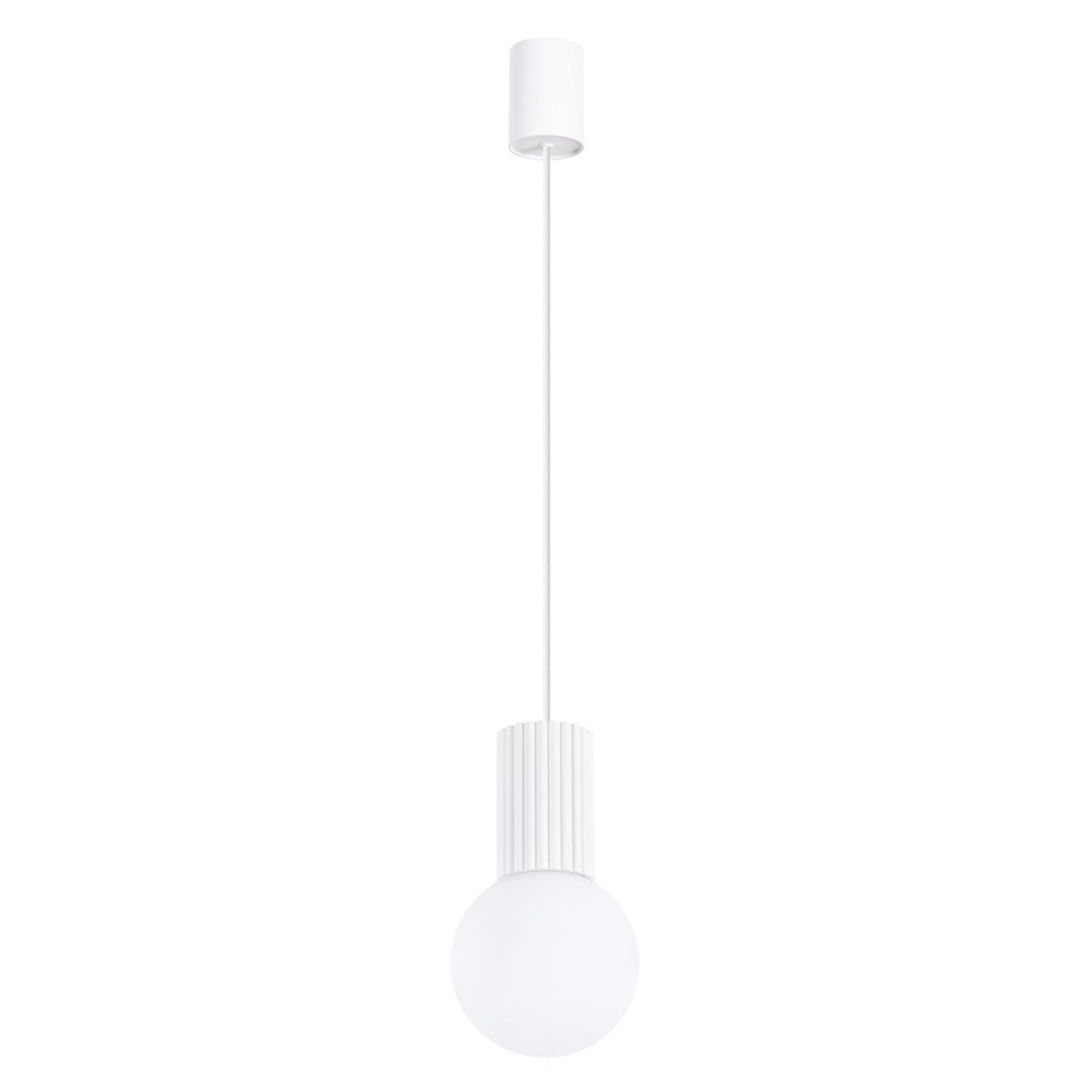 Lámpara colgante mesa de comedor vidrio blanco g9 ø12 cm redonda aluminio lámpara de cocina